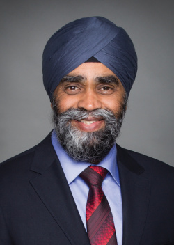 headshot of minister Harjit S. Sajjan wearing a turban